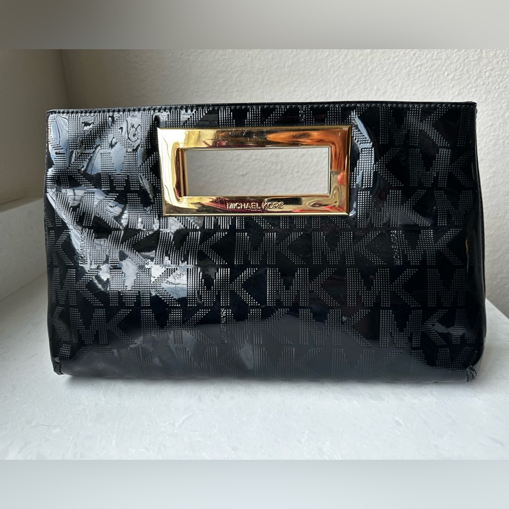 Black Patent Michael Kors Clutch